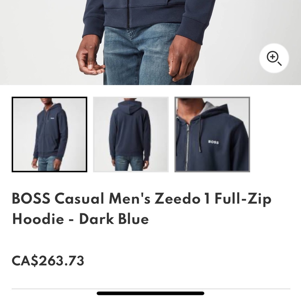 Hugo Boss XL Men’s Zip Up Spring Jacket 70% Cotton / 30% Polyester